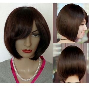 Split Bangs Natural Looking Synthetic Wig